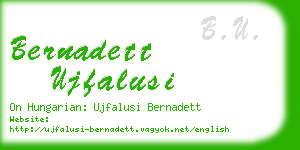 bernadett ujfalusi business card